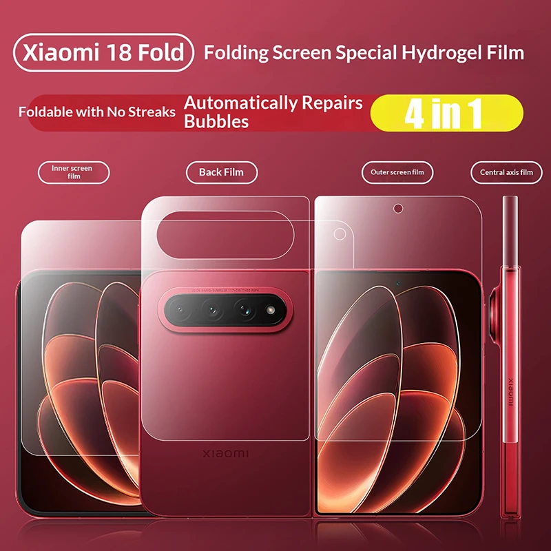 4-in-1 Matte Hydrogel Soft TPU Film Full Cover Screen Protector