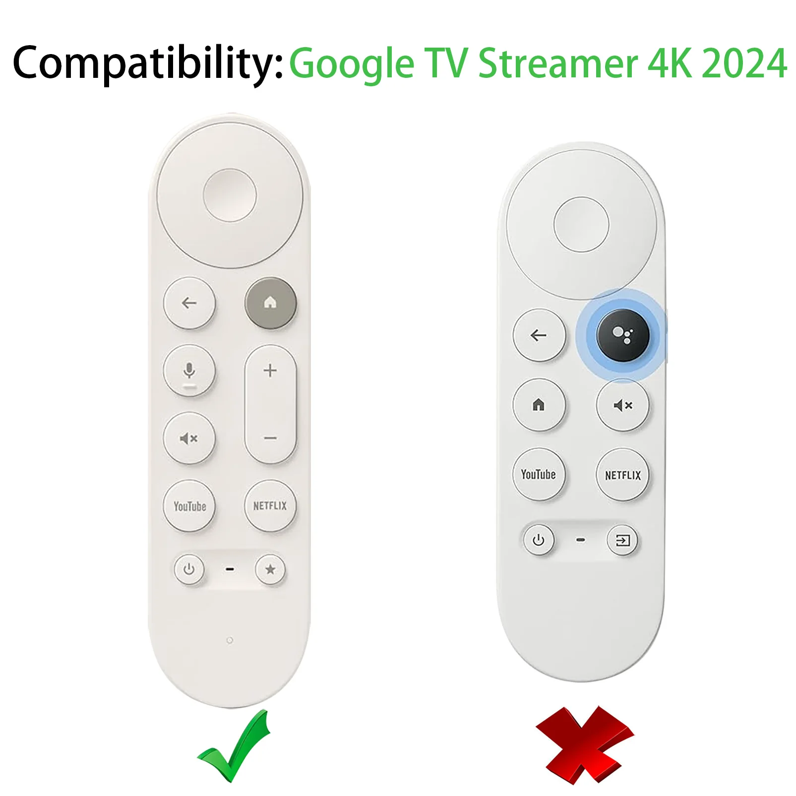 Non-slip Silicone Case for Google TV Remote Control