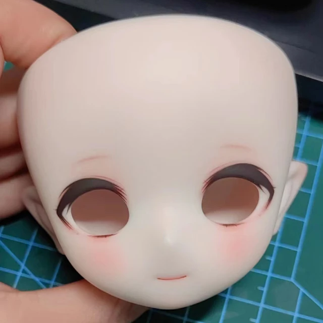 1/6 BJD Doll Head Makeup Anime Doll With Blue Grey Color Eyes Cartoon Cute  Doll Mold Accessories For 30cm Doll Body Toys