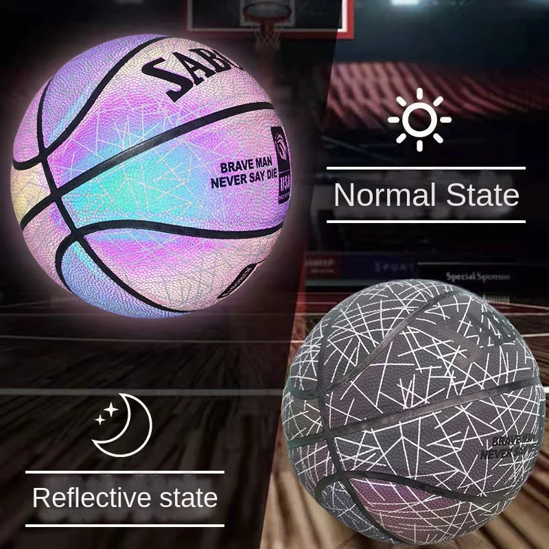 Night Light Basketball Glow In The Dark Fluorescent Street Ball Birthday Gift Hygroscopic Luminous Basketball