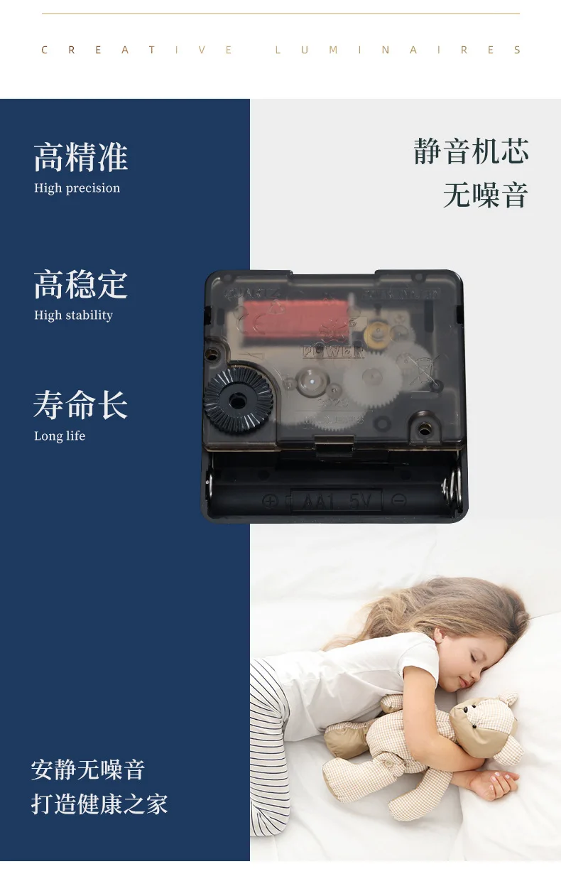 Description Picture 5 of itemLight Luxury Marble Desk Clock, Table Clock Ornament, Home and Living Room, Grand and Fashionable