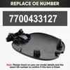 Black Fuel Filler Door Cover Gas Tank Cap Unpainted for Renault Thalia MK1 Clio II 1999-2008 Nissan Platina 2002-2010 7700433127 5