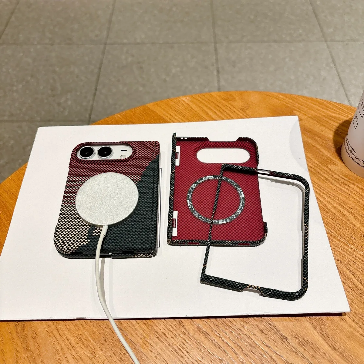Carbon Fiber Matte Magnetic Phone Case with Shockproof Protective Cover