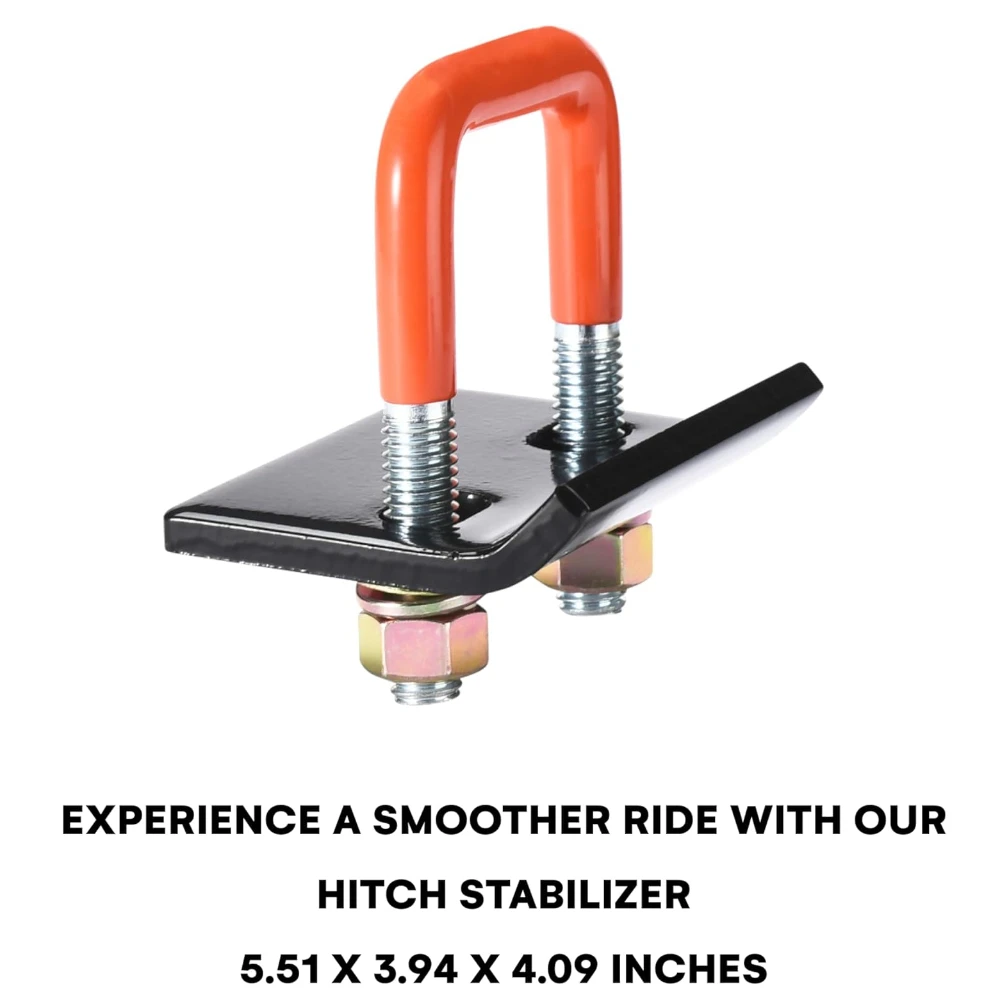 Anti-Rattle Hitch Tightener Stabilizes Hitch Mount and Prevents Wobbling U-Bolt Diameter Extension Anti- Rust Stabilizer