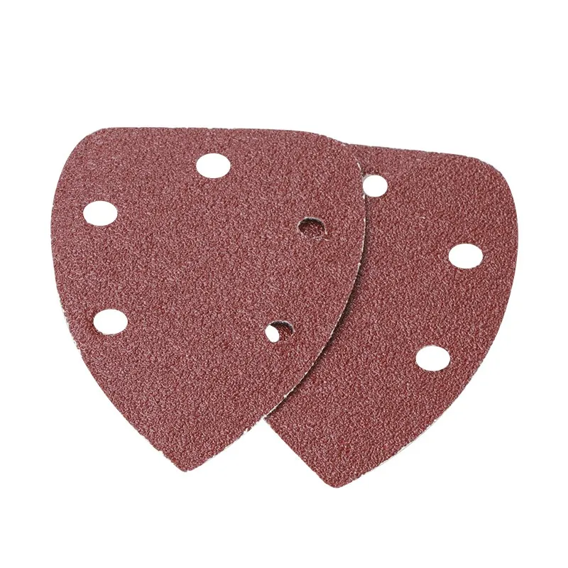 10/40/60pcs 140x98mm Sandpaper 5 Holes Triangle Polishing Pad Abrasive Tools for Power Grinding Machine Tools 40-400 Grit sanding disc