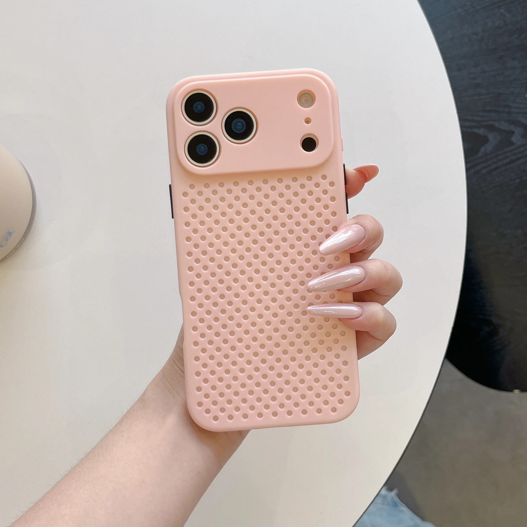 Breathable Cooling Silicone Phone Case with Shockproof Matte Bumper Cover