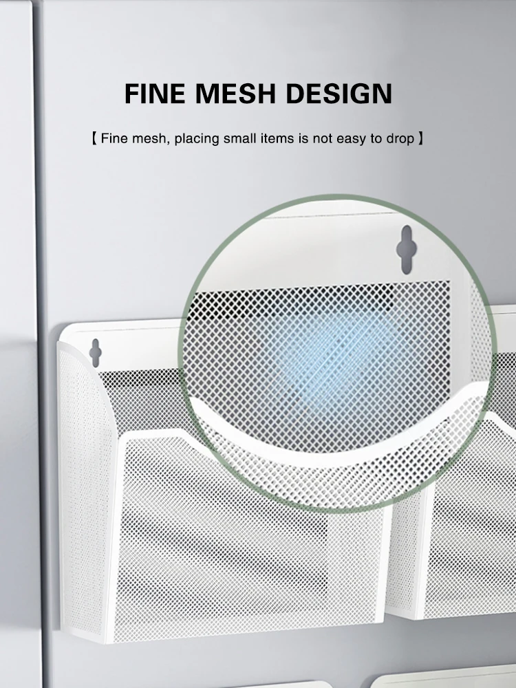 Description Picture 6 of itemRefrigerator Magnetic Attraction Storage Rack Home Wall Hanging Basket Kitchen Magnetic Iron Shelf Sundries Organizers Holder