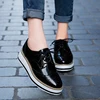 STRONGSHEN British Style Women Brogue Shoes Round Toe Oxfords Platform Casual Leather Footwear Increase 4.5cm Sapatos Chaussures 2