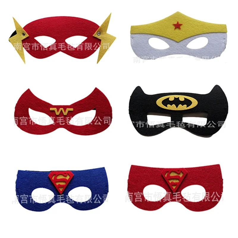 Dc Anime Figure Batman Superman Wonder Woman The Flash Halloween Party Feltro Benda Maschera Giocattolo Per Bambini Regali Di Compleanno