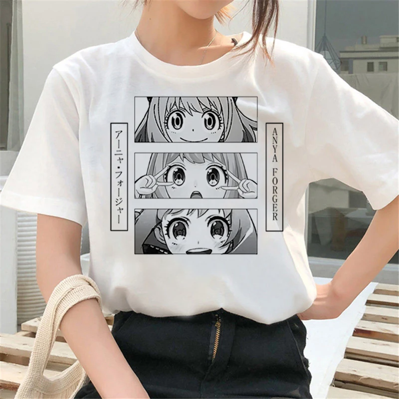 

Japanese Anime Spy X Family T Shirt Women Kawaii Cartoon Anya T-shirt Unisex Manga Tshirts Funny Streetwear Harajuku Clothes Top
