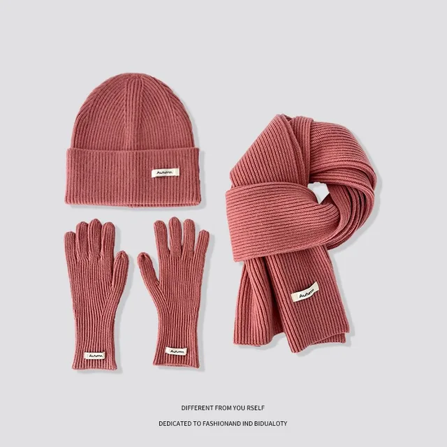 Women’s Winter Knit Hat, Scarf & Gloves Set 6