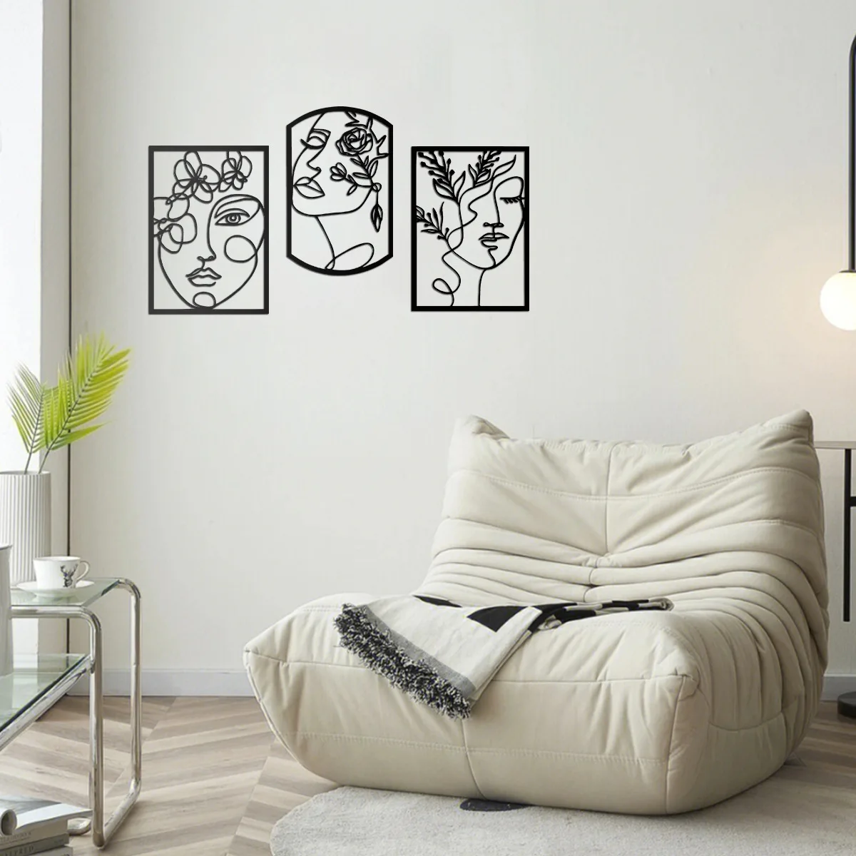 

1pc Metal Art Portrait Home Decor, Metal Wall Hanging Halloween Decoration Interior Home Decor Modern Art Livingroom Bedroom
