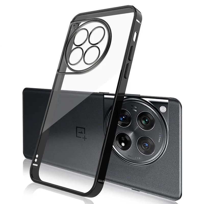 Luxury Plating Transparent TPU Silicone Phone Bumper Case
