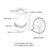 Automatic Ice Cream Maker 60W 300ML Efficient ABS Aluminium Alloy Low Noise Ice Cream Machine 100-240V 12V for Kitchen 3