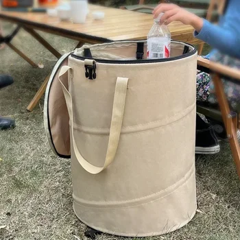 Outdoor Camping Trash Can, Foldable Multifunctional Storage Box, Household Large Capacity Dirty Clothes Basket, Storage Bag
