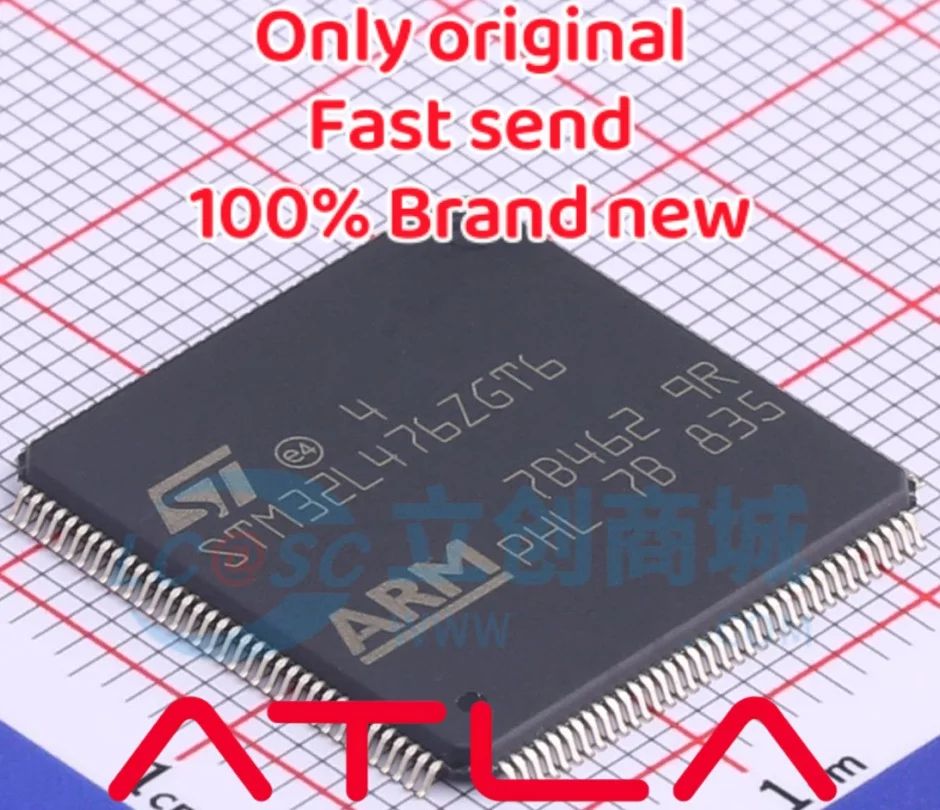

Микроконтроллер STM32L476ZGT6 IC 32 бит 1 Мб FLASH 144LQFP