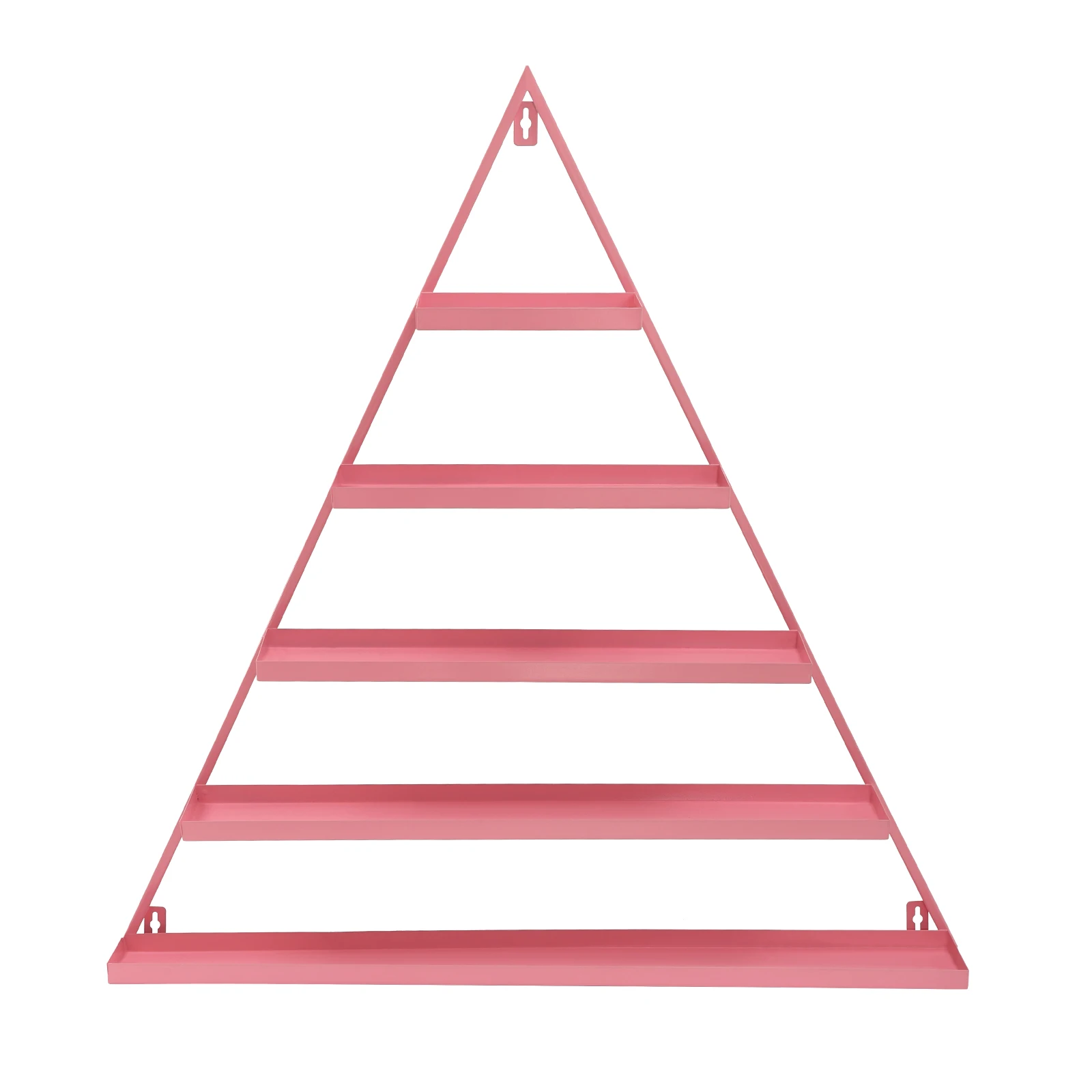 5Tier Wall-Mounted Metal Nail Polish Display Rack Simple Triangular Floating Wall Mount Shelves Essential Oil&Perfume Combo Rack