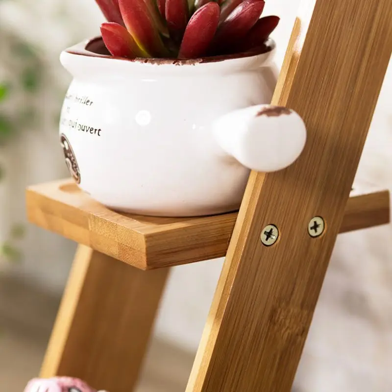 Supporto Per Piante In Legno UNHO Set Di 2 Sgabelli Per Fiori Bianco: Piedistallo In Legno Porta Vaso Da Fiori Stand Di Piante In Legno Supporto Per Fiori Moderno Mobile Piedistallo Per