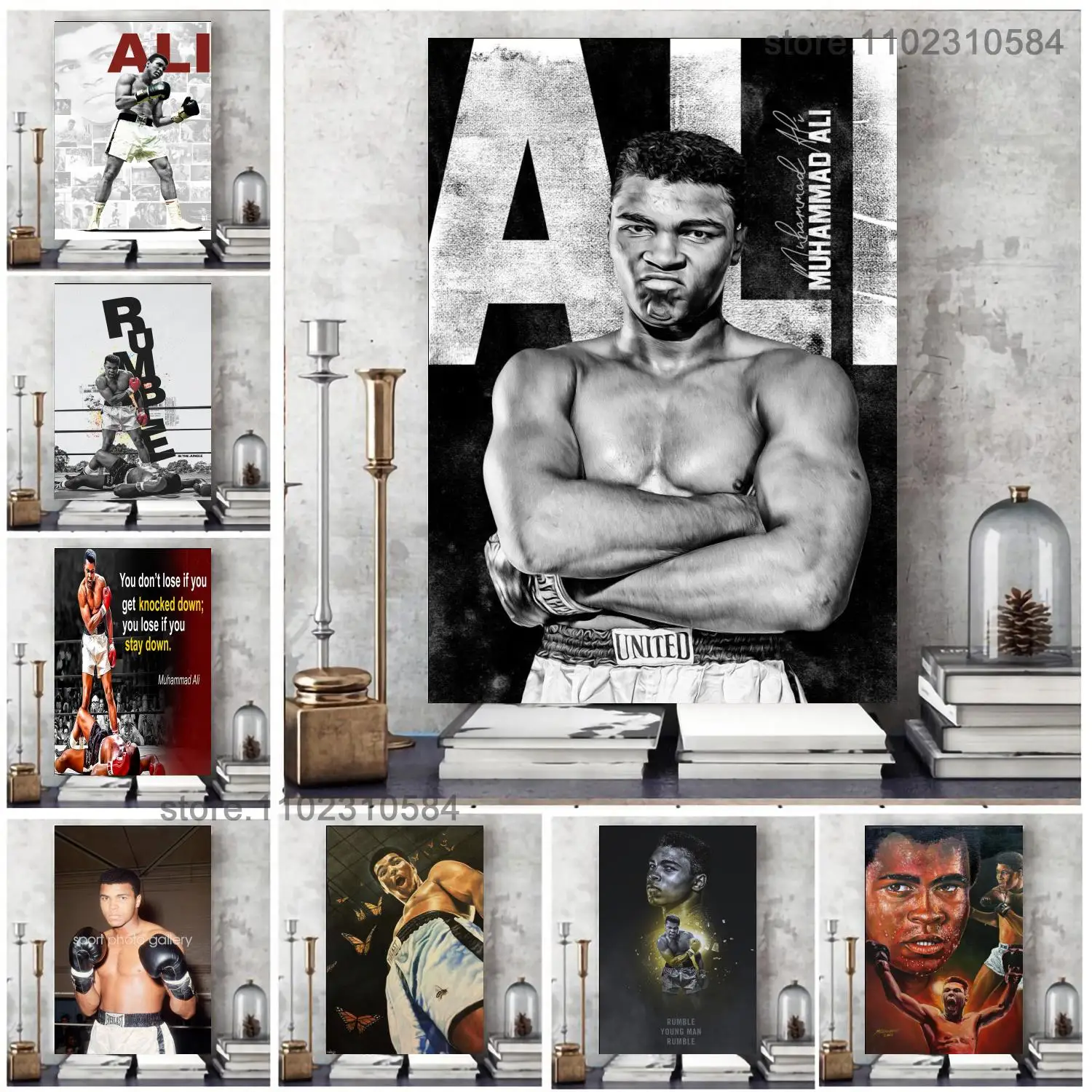 

muhammad ali poster Wall Art Canvas Posters Decoration Art Poster Personalized Gift Modern Family bedroom Painting