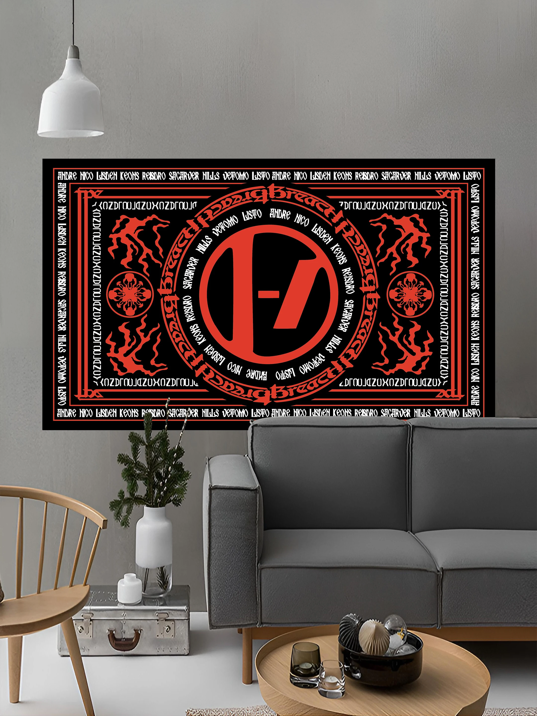 T-Twenty-One Pilots Decorative Polyester Band Flag Tapestry - Room Decor Banner