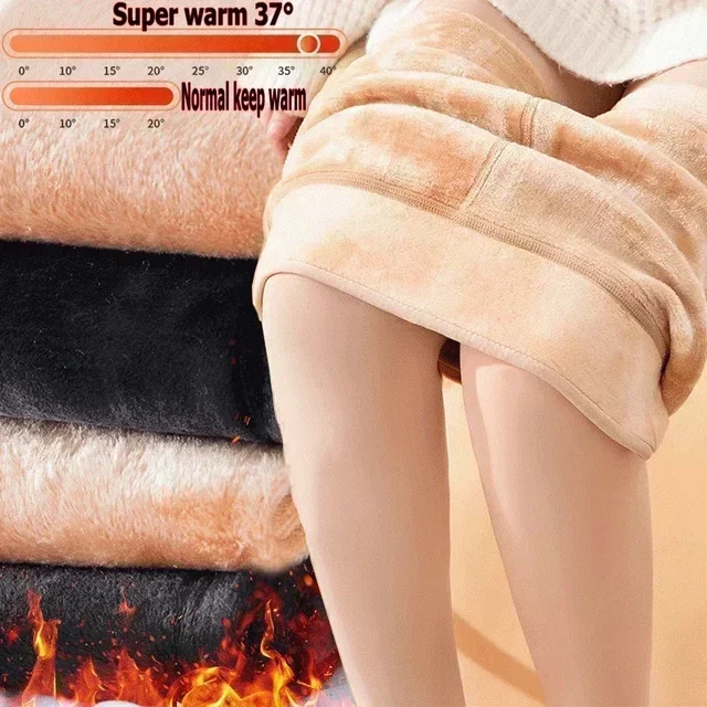 Winter Warm Leggings Women S Thermal Pants Polar Pantyhose Sock Lined Pants Velvet Tights Skin Effect.jpg