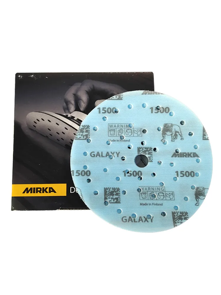 오리지널 모카 갤럭시 사포 6인치 건식 연마 사포 150mm 플러시 다공성 먼지 수집 자동차 광택 및 연마 사포