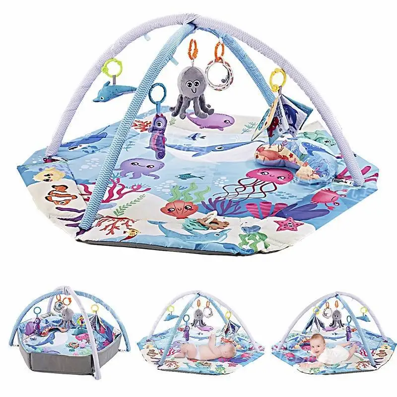 Hot Selling Multifunctional Baby Fence Crawling Mat Game Blanket Newborn Toys Fitness Stand Game Pad