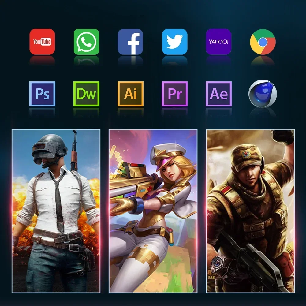 게이밍 노트북 컴퓨터, 15.6 인치, N5095, 16GB RAM, 512GB, 1T SSD, 비즈니스 오피스 윈도우 10, 휴대용 게이머 PC