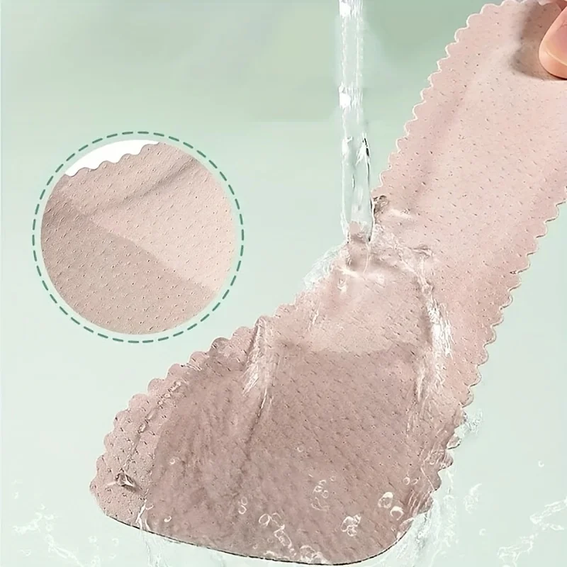 1 Pair Anti-Slip Leather Insoles Self-adhesive Sandals Insoles Breathable and Sweat-absorbent Seven-point Soft Pads