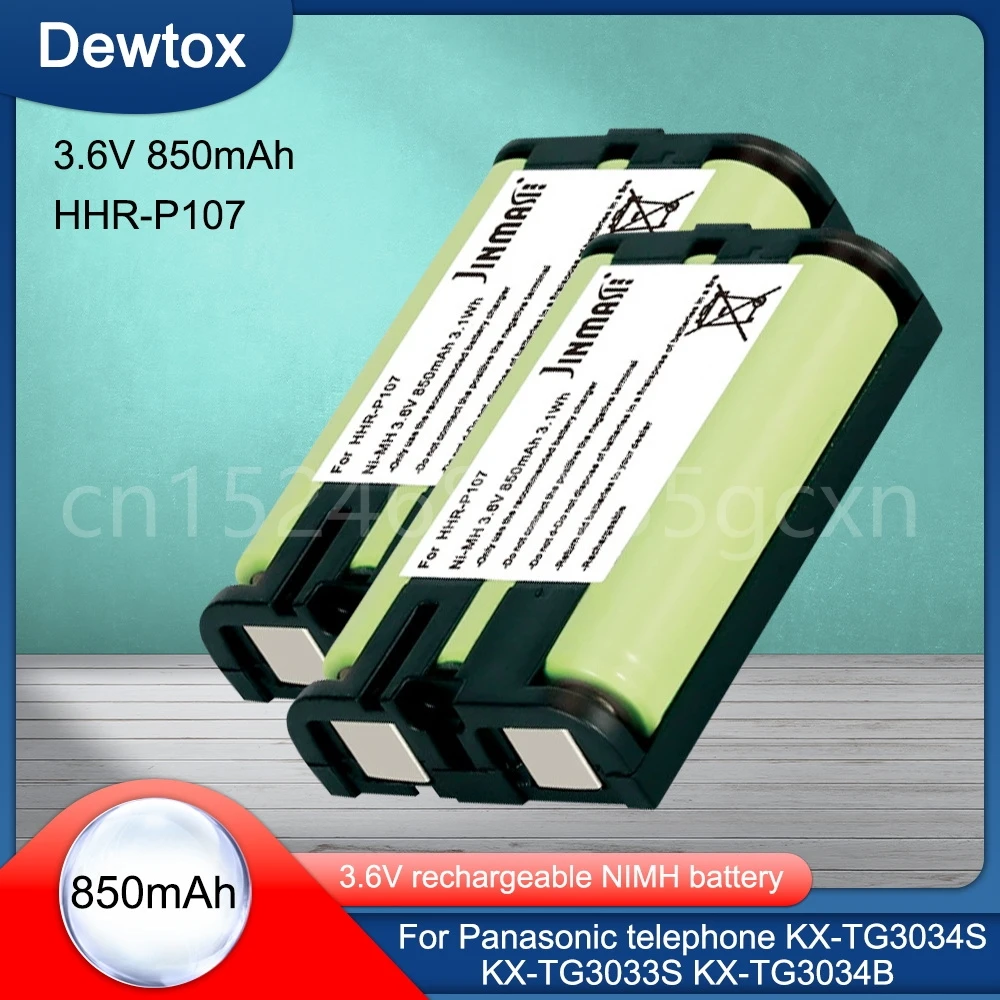 Batteria Ni-Mh Da 3.6V 650Mah Per Batteria Del Telefono Cordless Panasonic Hhr-P107 Hhrp107 Hhrp107A/1B