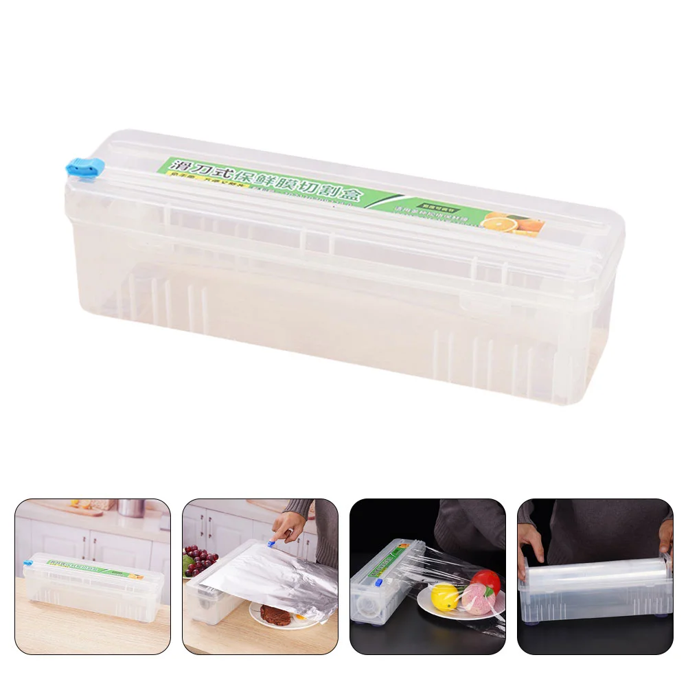 Food Wrap Cutter Food Wrap Dispenser Cutter Cling Film Cutter Plastic Wrap Dispenser Storage Holder Decoration and Kitchen