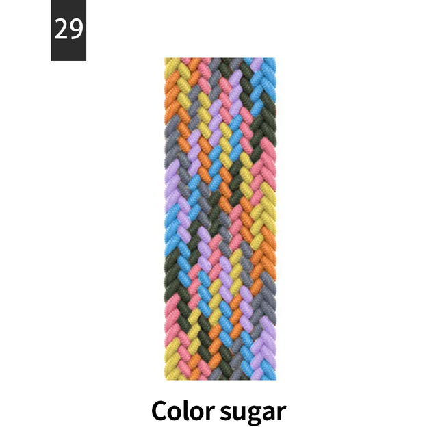 Braided Solo Loop For Apple Watch Band Se 76543 40mm 44mm Elastic Bracelet Strap on Smart Series 38mm 42mm 41mm 45mm Accessories 29 Candy rainbow