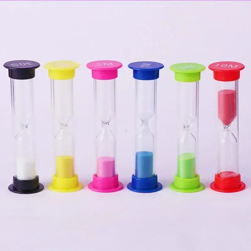 6 Pieces/set Sand Clock Hourglass 30S 1 2 3 5 10 Minutes Ornaments for Home Children Gift Decoration Timer Clocks Decor Garden