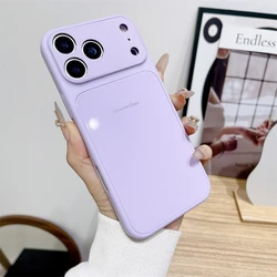 Premium Glossy Glass Shockproof Case in Vibrant Macaron Candy Colors - iPhone 15 Plus (Purple)
