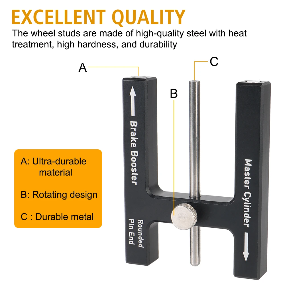 Adjustable Braking Distance of Brake Pedal Brake Booster Push Rod Adjustment Tool Master Cylinder Push Rod Length Gauge