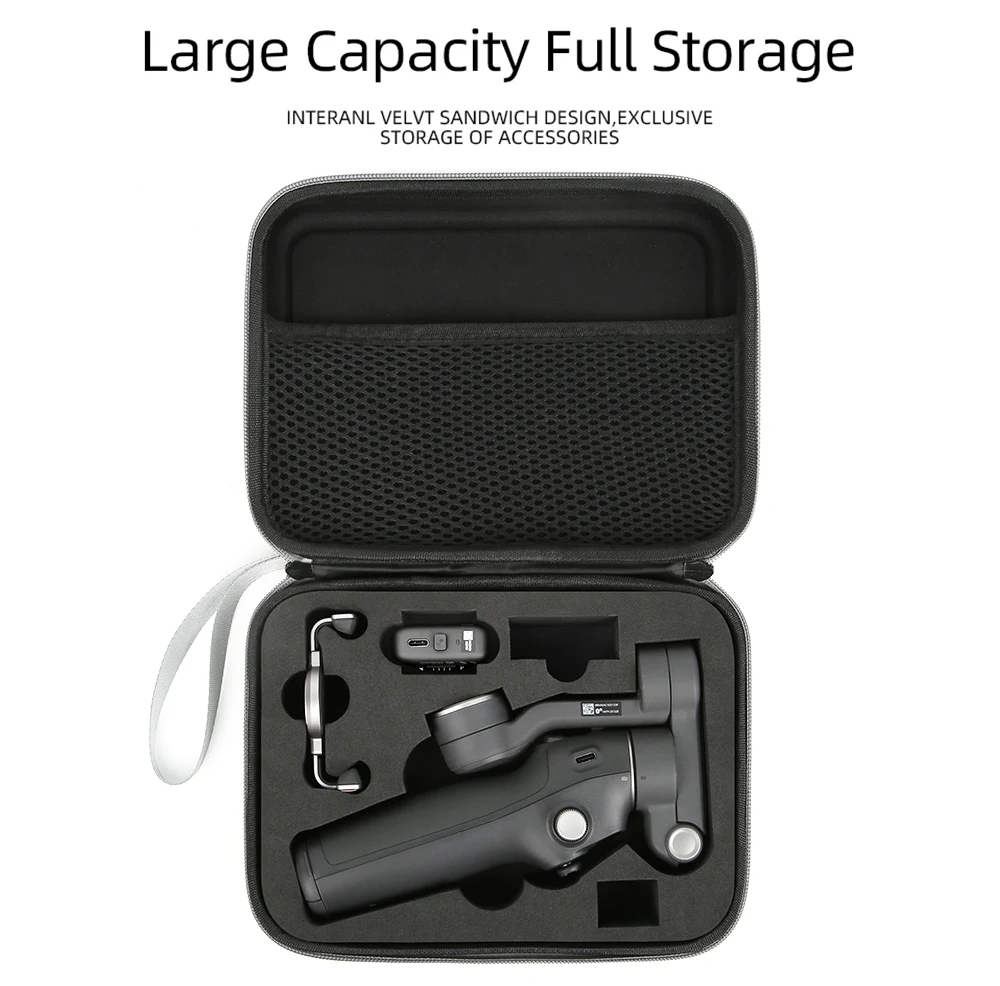 DJI Osmo Mobile 7/7P Carrying Case Lightweight Protective Handbag Secure Compartments for Tripod Accessories Case