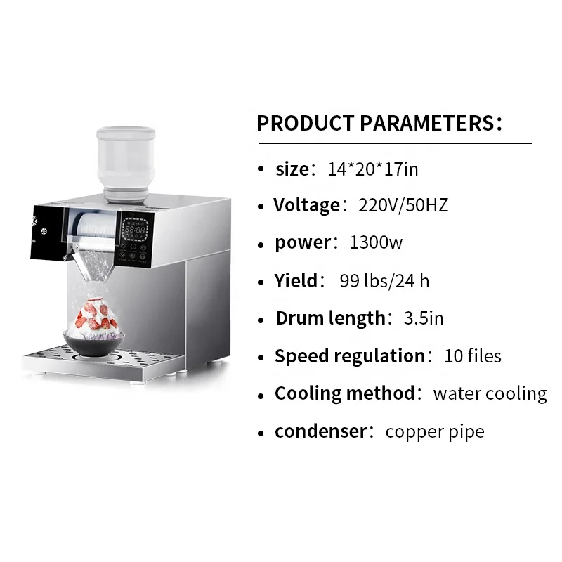 Commercial Milk Snow Bingsu Ice Shaver Machine Full Automatic Snow Flakes Ice Machine Korean Bingsu Machine 6