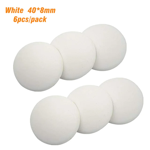 6PCS 40mm White