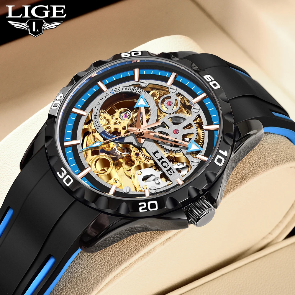 LIGEBusinessWaterproofMensMechanicalWatchesTopBrandLuxury