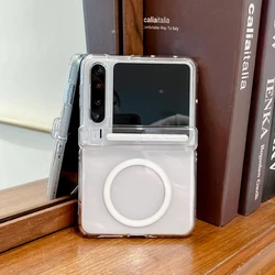 Custodia per telefono magnetica trasparente migliorata, resistente agli urti e compatibile con la ricarica wireless