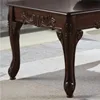 Traditional Ornate Detailing Wood Coffee Table, Dark Cherry 3