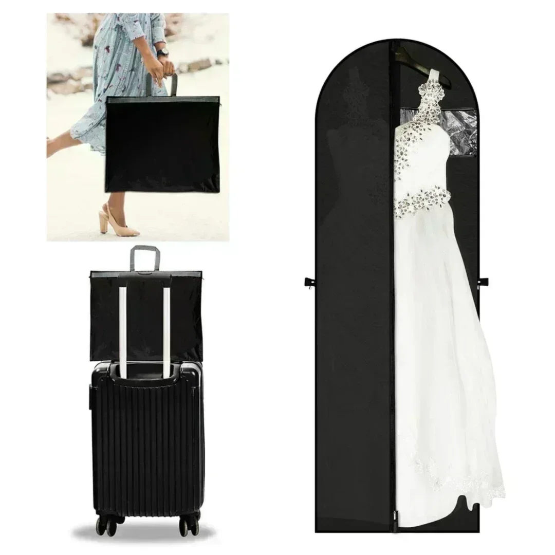 Wedding Dress Cover Garment Bags for Dress Jacket Clothes Coat Dustproof Protector Cover Clothes Dust Travel Bag 60x180cm clothes dust cover