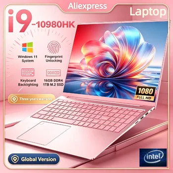 Hot Sale! 2026 New 15.6" Gaming Laptop Intel Core i9-10980HK 16GB DDR4 1TB SSD Windows 11 Pro IPS FHD Fingerprint Notebook PC 1