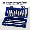 13Pcs Metal Carving Knife Pen Style Art Seal Cutting Manual Combination Paper Cuttings Non-Slip Gadget DIY Precision Repair Tool 1