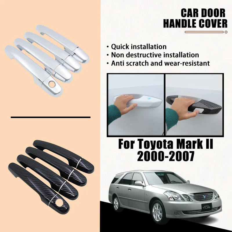 

Door Handle Covers For Toyota Mark II X110 2000-2007 2001 2002 2003 ABS Chrome Car Accessories Catch Rustproof Stickers Styliny