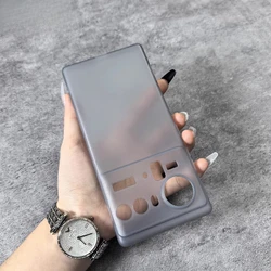 Minimalist Matte Transparent MagSafe - Compatible Shockproof Case with Camera Protector for ZTE Nubia Z60 Ultra (Clear black)