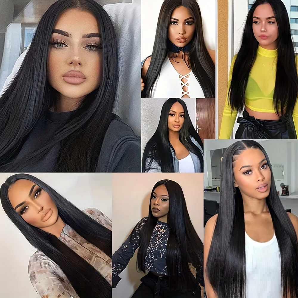 Density 30 40 Inch 13x6 13x4 HD Lace Front Human Hair Wigs Brazilian Straight HD Lace Frontal Wig 13x6 Raw Hair Wig For Women