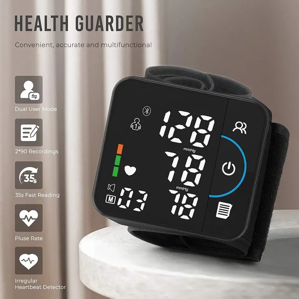 Bluetooth voice blood pressure monitor, USB heart rate pulse blood pressure monitor, LED fully automatic monitor