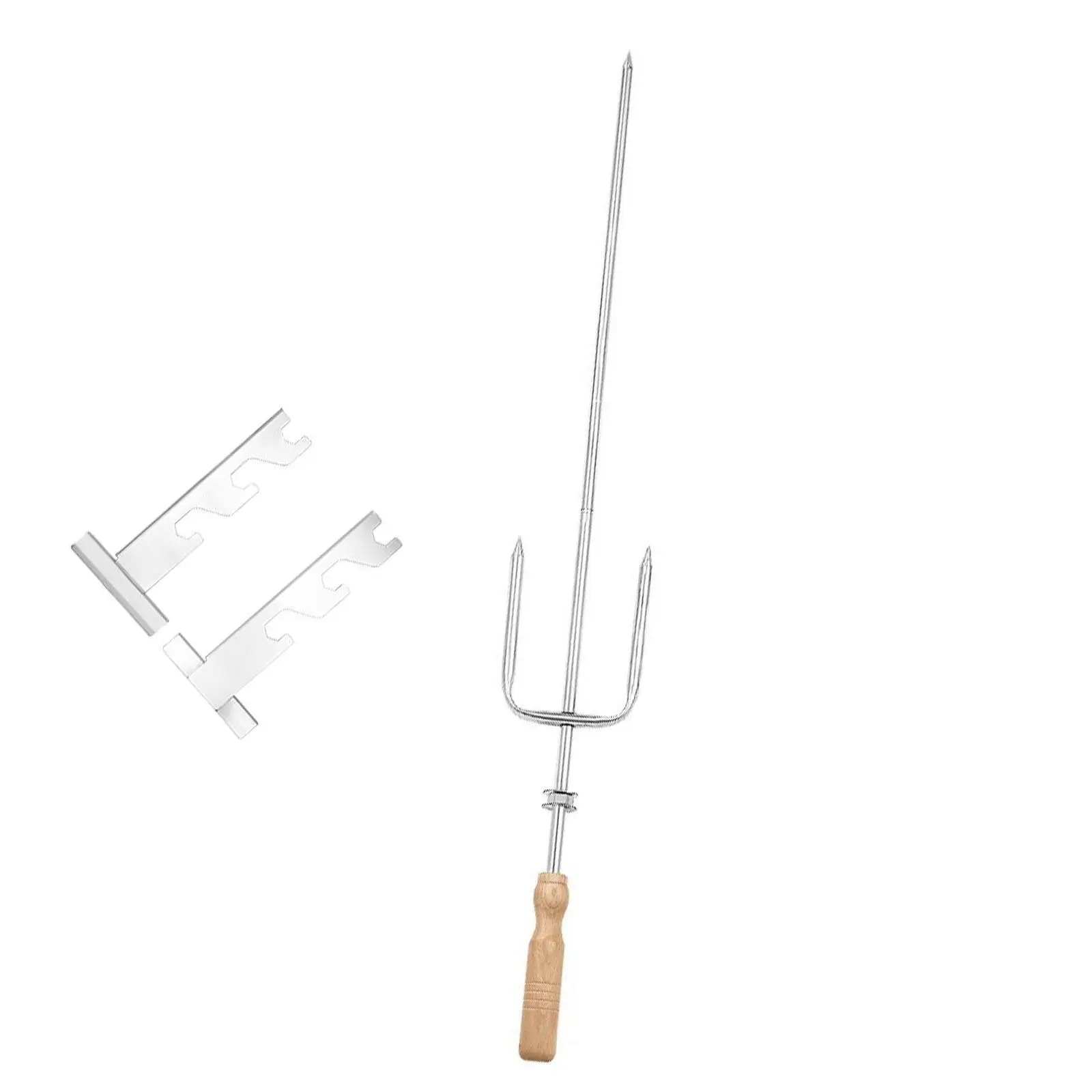 BBQ Fork Grill Skewer Grill Fork Easy to Use Portable Kabob Sticks Cooking Stand for Outdoor Picnic Sausages Backyard Chicken