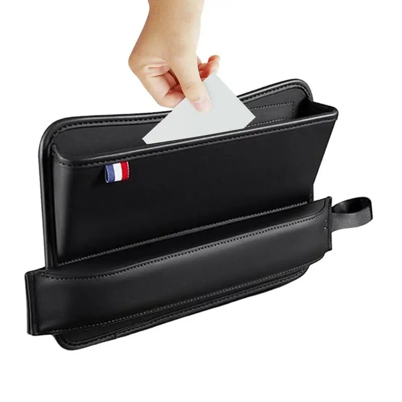 

Car Seat Gap Filler Leather Car Seat Slit Gap Storage Organizer Pocket Car Seat Gap Filler Phone Holder Key Glasses Wallet Cards